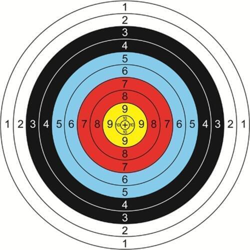 20PCS Standard Archery Target Equipment Colorful Print Shooting Target by Bow Arrow Practice Archery Target Paper
