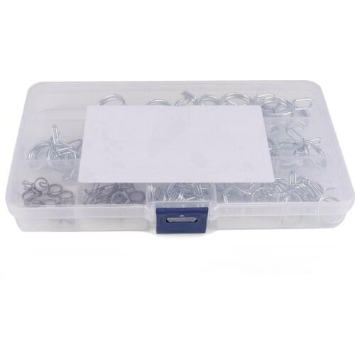 70Pcs Spring clamps Assortment Automobiles Double Wire Stainless steel Fuel Line Hose