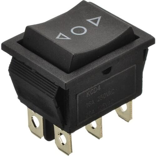 Automatic Rebound Ship-shape 6-pin 3 File Power Switch For Car Motorcycle Boat AC 250V/16A AC 125V/20A Rocker Switch