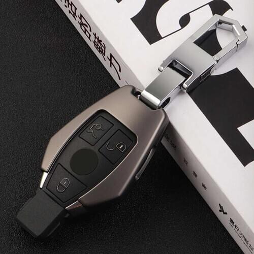 For Mercedes Benz W124 W176 W202 W204 W205 W210 W212 W221 W222 W251 W463 Gift Key Fob Cover Case Keychain Gold Grey