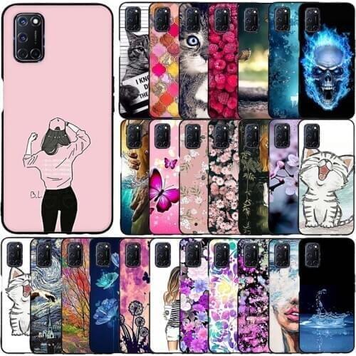 For OPPO A52 / A92 / A72 Case Flower Animal Cover Silicon Case For Oppo A52 Case Bumper Shockproof Phone Case Coque for Oppo A72