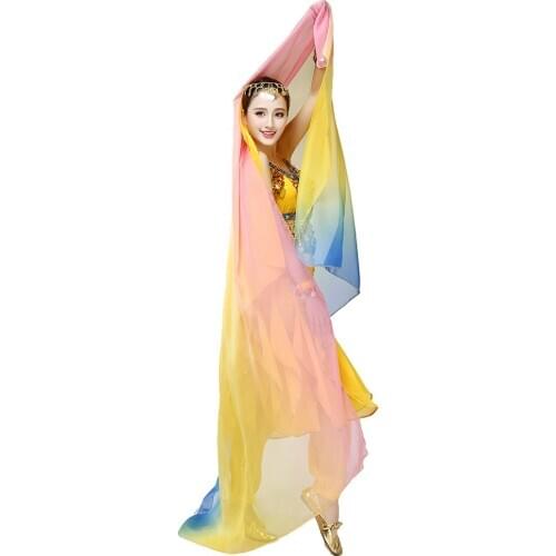 Colors Belly Dance Veils and Scarf for Women Performance Daily Wear
