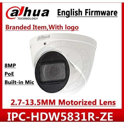 Dahua IPC-HDW5831R-ZE 4K 8MP POE 2.7mm ~12mm motorized Lens IR50m IP67 Security Camera SD Card Built-in Mic IPC-HDW5231R-ZE