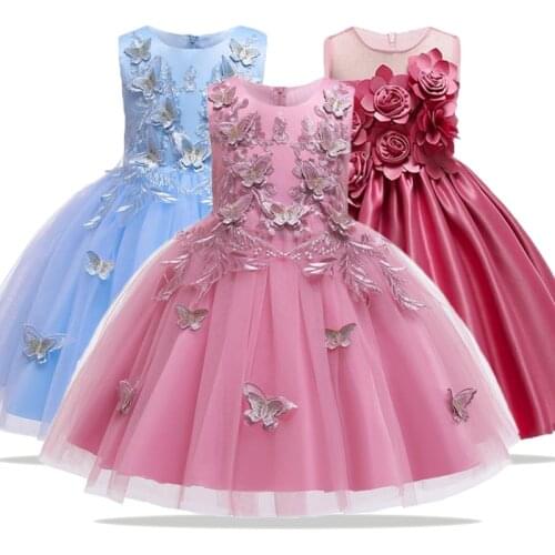 Kids Dresses For Girls Birthday Party Princess Dress Children Clothing Flower Girls Wedding Dress For Girls 4 5 6 7 8 9 10 Year