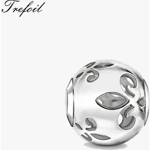 DIY Beads Fleur-de-lis Lily,Fashion Silver Jewelry Trendy Vintage Gift For Women Girl Fit Bracelets Necklace Choker 2018 New