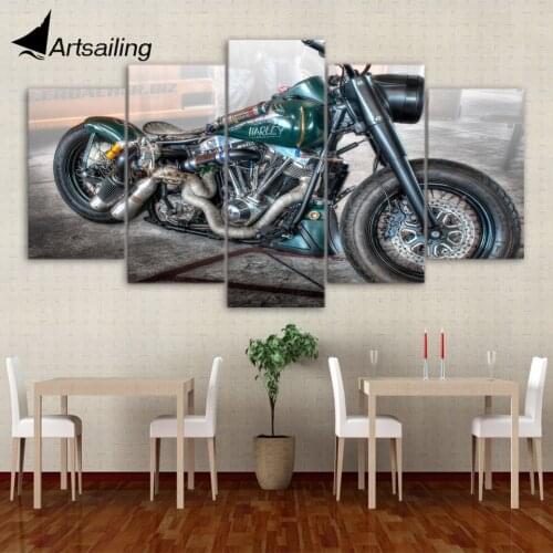 HD Printed Pretty retro motorcycle Painting childrens room decor print poster picture canvas Free shipping/ny-4101