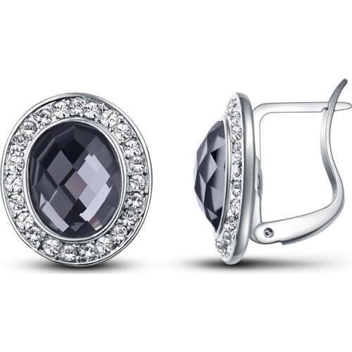 2021 Hot Simple fashion wild bright crystal earring Crystal from Swarovskis Earrings high qualit For Women Party fashion Jewelry