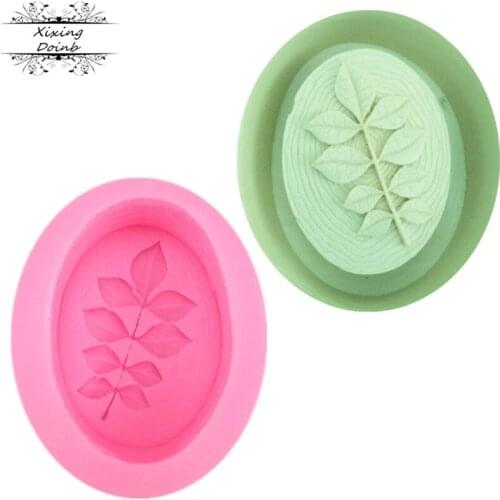 Leaf shape silicone soap mold DIY Candle Mold fudge chocolate cake decoration tool