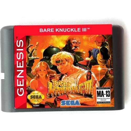 Bare Knuckle 3 16 bit MD Memory Card for Sega Mega Drive 2 for SEGA Genesis Megadrive