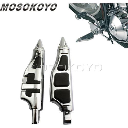 Highway Stiletto Foot Pegs Rider Front Foot Rests Rocket Footpeg for Harley Touring Dyna Male Mount Footrest