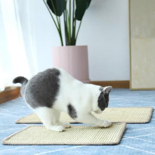 Kitten Mat Wear-resistant Protecting Furniture Sisal Cat Scratch Board Sisal Pad Home Pet Cat Blanket Cushion Cat Supplies