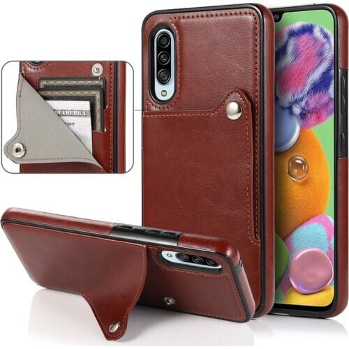 Premium Leather Cover Wallet Case For Samsung A10 20 30 40 50 51 71 81 91 905G Single Buckle Flip Cover