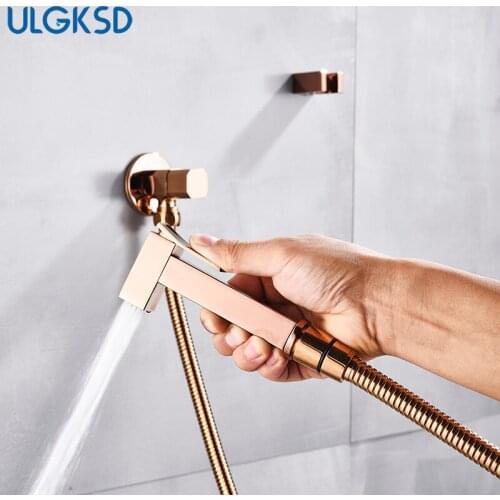 Toilet Faucets Shower Sprayer Head Bidet Shower Faucet Solid Brass Bidet Faucet Muslim Ducha Higienica Hot Cold Water Mixer Tap