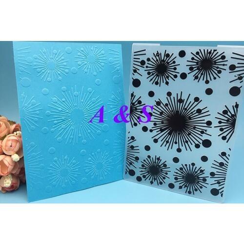 Fireworks Round Flower Frame Paper Card Plastic Embossing Folder For DIY Scrapbook Card Envelop Album Frame Decoration Template