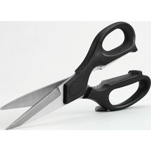 Multifunctional Stainless Steel Scissors Black Handle Shears 9 Inches Scissors for Fabric Sewing Tailor Clothing Tijeras Costura