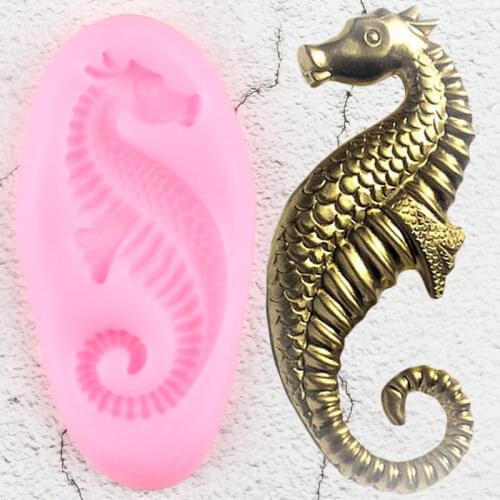 Cake Tools Sea Horse Seahorse Mould Silicone Mold Cake Fondant Tool Decorating DIY Kitchen Baking Bakeware