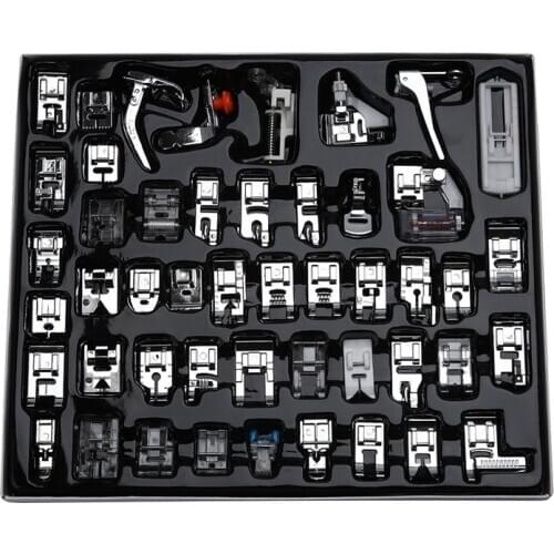Practical Professional 48pcs Sewing Machine Presser Feet Set for Brother, Babylock, Singer, Janome, Elna, Toyota, New Home, Simp