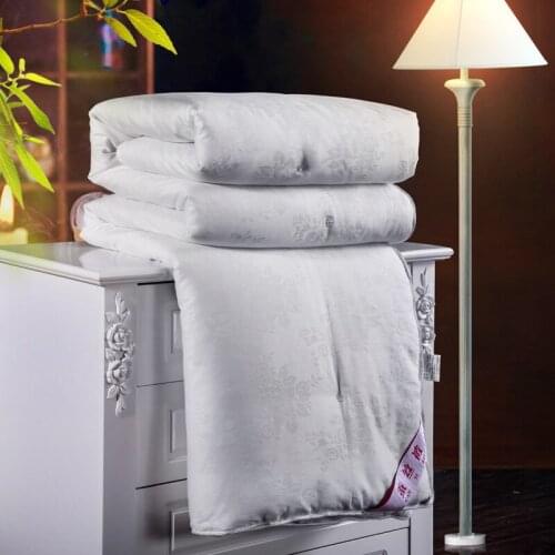 Luxury 100% Mulberry Silk Comforter For Winter/Summer King Queen Full Cotton Fabric Cover Quilt/Duvet/Blanket Filler/Insert