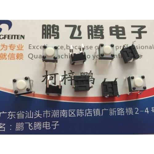 10PCS/lot U.S. e-switch tl1105f160q touch switch 6*6*4.3 in line 4-pin button inching