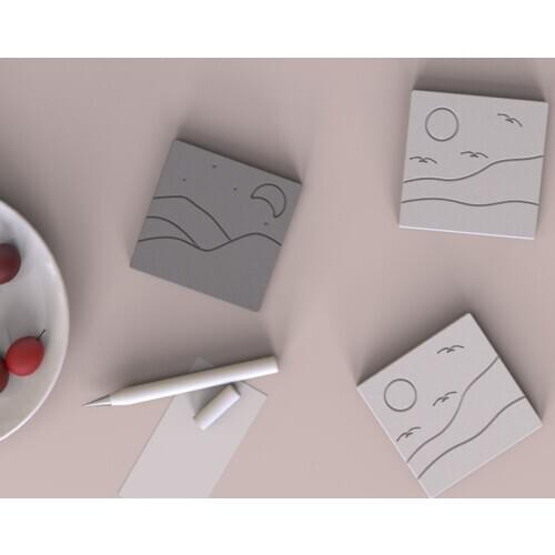 Concrete Coaster Silicone Mold DIY Creative Cement Tray Mold Aromatherapy Candle Tray Silicon Molds