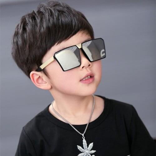 ZAOLIHU Mirror Lens Boys Sunglasses Square Small Eyeglasses Kids Summer Eyewear UV400 Shades Gafas Vintage Children Sun Glasses