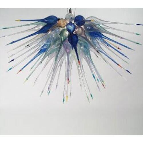 Modern Luxury Chandeliers LED Bulbs Colorful Hand Blown Murano Glass Ceiling Lamp for Cafes 110/120/220/240V