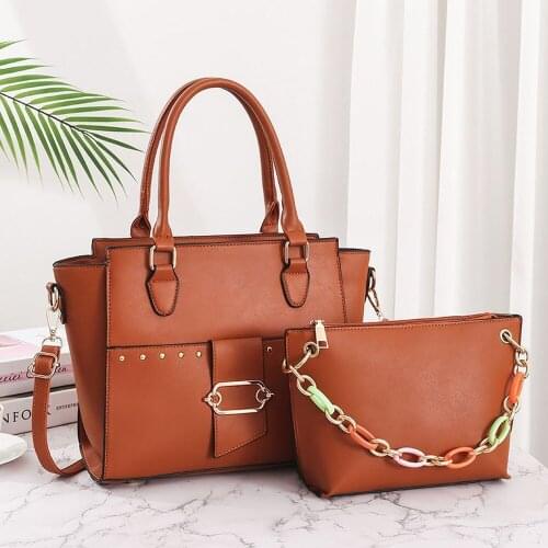 Fashion Style Handbag Handbag Fashion Trend One-shoulder Diagonal Picture-in-Loop Casual PU Handbag Wallet Composite Bag Set Bag