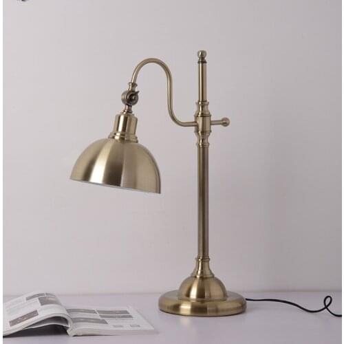 Led Eye Protection Desk Lamp American Retro Wrought Iron Learning Reading Desk Lamp e27 AC110v 240V