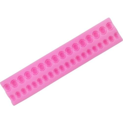 Pearl chain Silicone Fondant Mold Party cake lace decorating mold handmade light clay mold Chocolate mold