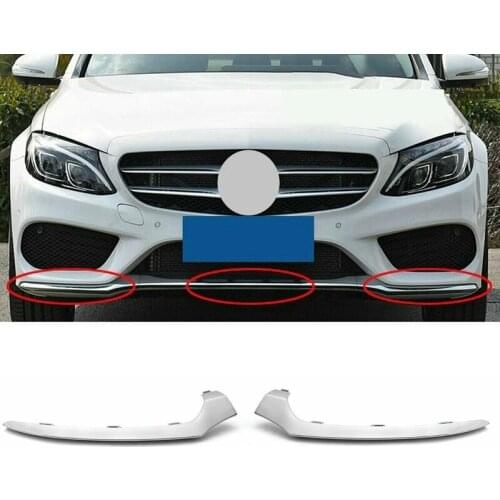 2Pcs Front Lower Bumper Chrome Trim Molding for Mercedes W205 C-Class 2015-2017 2058851374 2058851474
