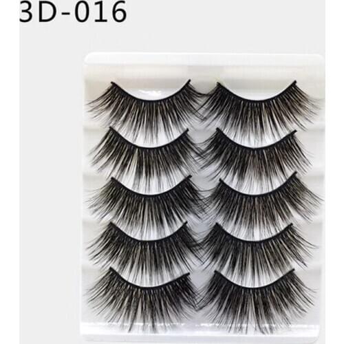 2020 NEW 5 Pairs Mink Eyelashes 3D False Lashes Thick Crisscross Makeup Eyelash Extension Volume Soft Fake Eye Lashes Natural