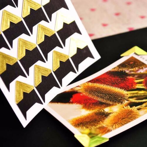 24000 pcs/lot (1000 sheets) DIY Vintage Corner kraft Paper Stickers for Photo Albums Frame Decoration Scrapbooking