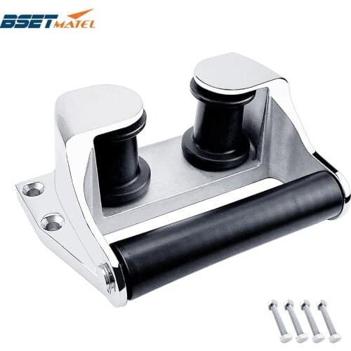 Stainless Steel 316 Heavy Duty Boat Bow Fairlead Roller Chock Wheel Marine Cleat Bollard Anchor Roller Hardware Accessories