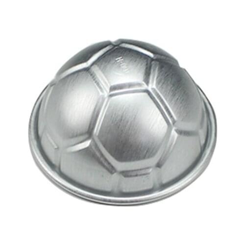 500pcs 7.7cm 8.7cm 9.7cm Aluminum Football Cake Mold 3D Half Round Soccer Ball Cake Mould Pudding Baking Tools
