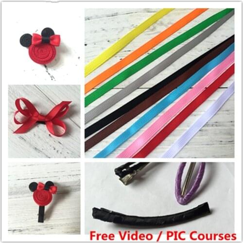 6mm Mix 10 Colors 20 Yads/Lot Solid Color 1/4'' Grosgrain Ribbon for DIY Hand Crafts & Wrap Hair Clip Accessories