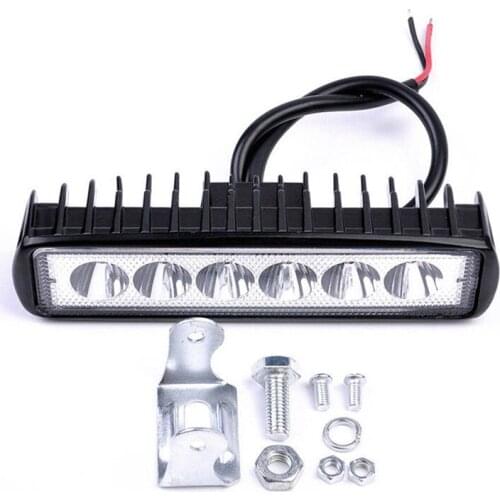 6 LED 18W Car DRL Work Lights Spotlight Universal Offroad Automobile Truck Driving Fog Spot Lamp Headlight