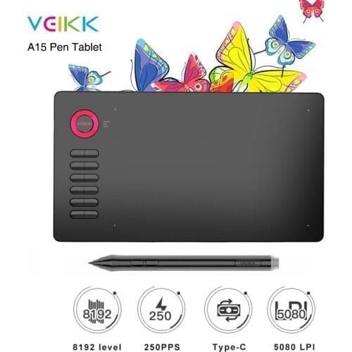 8192 Levels Battery-Free Pen 5080DPI 250PPS Digital Pen 10 Inch Tablet For Drawing & Playing Anime Graphic Tablet OSU