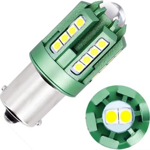 2Pcs 5W Newest Style High Quality Ba15s 3030 SMD Chips LED 1156 P21w Car signal Light Bulbs Reverse Brake Turn Paking lamp White