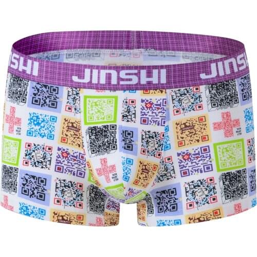 Men Boxer Shorts Sexy Print Popular Style Bodysuit Bamboo BoxerBriefs Mens Underwear Male Panties