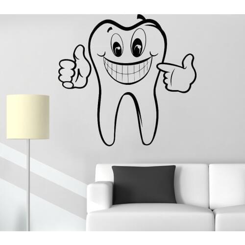 Large Size 115X110CM Tooth Wall Decals Dental Care Vinyl Sticker Art Home Decor Bathroom Mural Waterproof Wallpaper Poster LC290