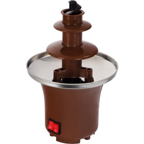 Household DIY three layer chocolate fountain machine Valentines day hot pot mini chocolate waterfall machine with heating