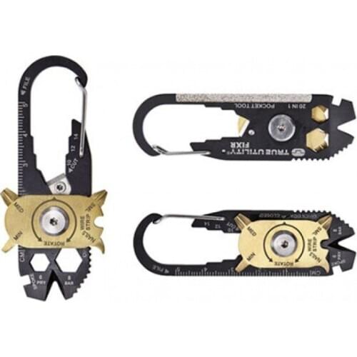 EDC Gadget Outdoor Multi-function Key Pendant 20 in 1 Multi-function Key Ring Key Ring