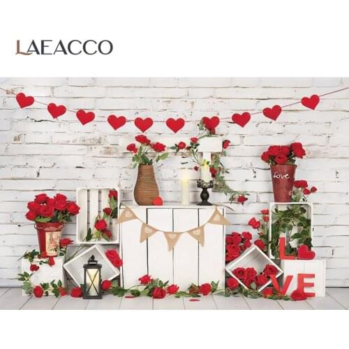Gray Brick Wall Backgrounds For Photography Red Rose Flowers Candle Baby Child Party Photozone Portrait Photo Backdrop Photocall