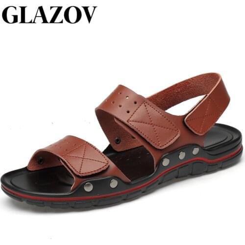 Мужские кожаные сандали GLAZOV China At AliExpress