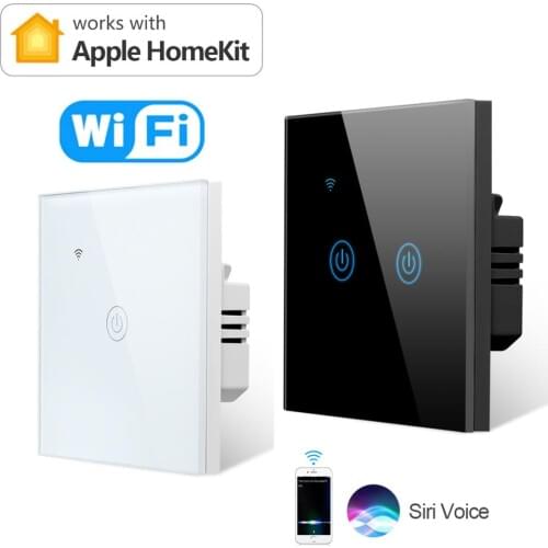 Homekit Smart Switch WIFI APP Siri Voice Remote Control Smart Home 10A Touch Sensor Switch For Apple Home Kit House light Switch