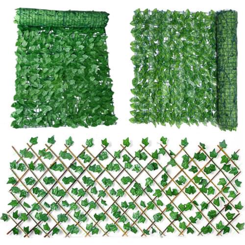 Artificial Fence Leaf Fence Ivy Evergreen Hedge False Leaf Privacy Screen Faux Fencing Panel Outdoor Backyard Balcony Decoration