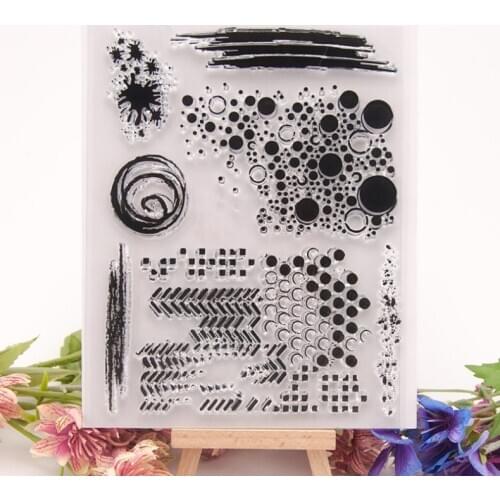 JIANWU Simple Circle Mark Clear Stamps For Scrapbook Frame Journal Transparent Stamp Crafts clear stamps