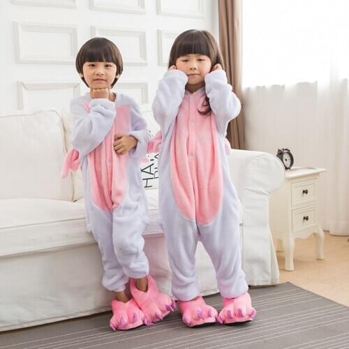 Kigurumi Costume Pink Unicorn Kids Cosplay Onesie Lovely Warm Boy Girl Anime Animal Unicornio Party Disguise Hooded