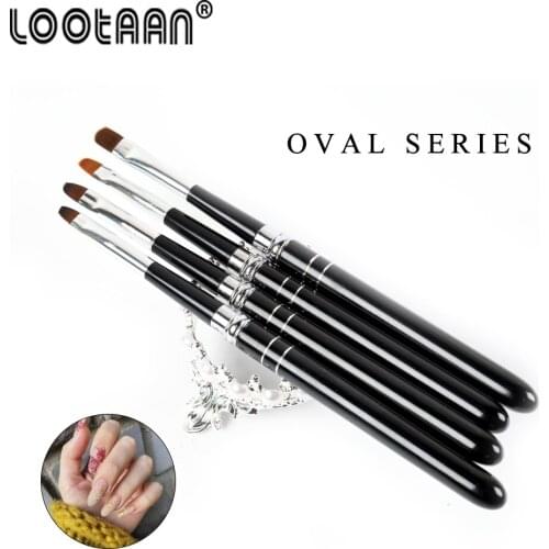 Lootaan 4#6#8#10 Nail Brush Drawing UV Gel Pen Manicure Nail Art Brush Gradient Painting Pen Acrylic GEL Extension Manicure Tool