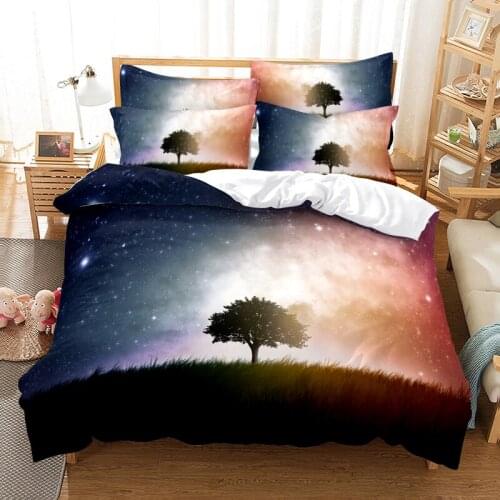 3D Printed Bedding Set Natural Scenery Bedclothes Vivid Bed Set Customized Bedding Set Cotton Bedding Set Twin Full Queen King
